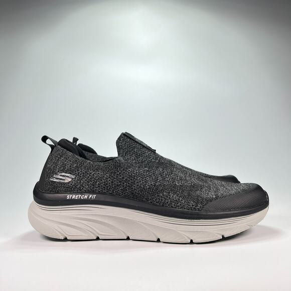 Skechers D’Lux Walker Quick Upgrade Black Gray Shoes 232163WW Men’s Size 10 - Picture 1 of 11